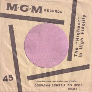 MGM Records Italian Company Sleeve