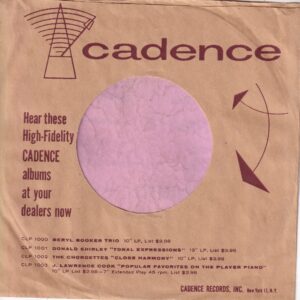 Cadence Records U.S.A. Company Sleeve 1955