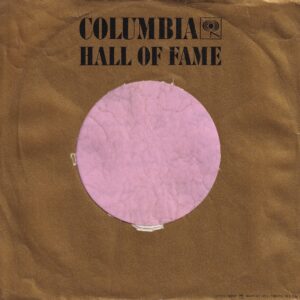 Columbia Records U.S.A. Hall Of Fame Gold Glossy Paper With No Address Details Company Sleeve