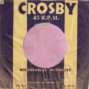 Crosby Records U.S.A. Company Sleeve 1960 – 1963