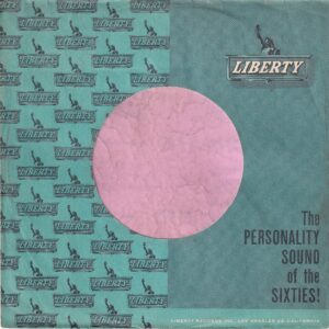 Liberty Records U.S.A. Black Print Cut Straight With A Notch Company Sleeve 1961 -1965