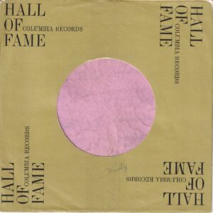 Columbia Records U.S.A. Hall Of Fame Gold Glossy Finish Logo In All Four Corners Company Sleeve
