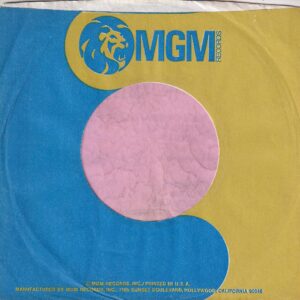 MGM Records U.S.A. Blue Text On Bottom Line Company Sleeve 1971 – 1976