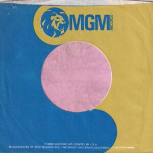 MGM Records U.S.A. White Text On Bottom Line Company Sleeve 1971 – 1976