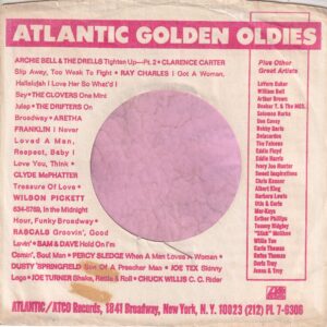 Atlantic , Atco Group U.S.A. Golden Oldies 1841 Broadway Address Pink Print Company Sleeve 1970 – 1974