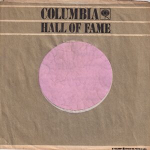 Columbia Records U.S.A. Hall Of Fame Greyish Gold With White Line On Bottom Company Sleeve