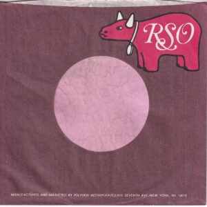 RSO U.S.A. Polydor Dist. 7th Avenue Address Company Sleeve 1976 – 1977