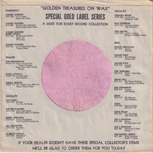 Quality Records Canadian Gold Label Series Grey with No 45 Details Company Sleeve