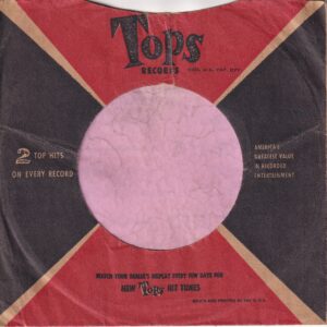 Tops Records U.S.A. Masterpiece Series Red And Black Print Company Sleeve 1954 – 1959