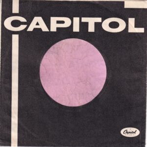 Capitol Records U.K. Use Emitex , 6′ to 50′ Tokens Printed Error ‘ Instruments ‘ Company Sleeve 1963 – 1964