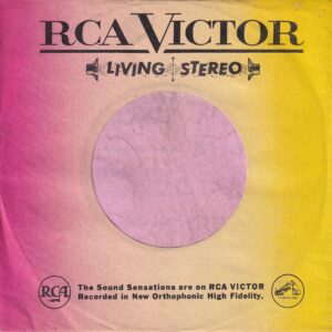RCA Victor U.S.A. Living Stereo Cut Straight Without A Notch Red To Yellow Company Sleeve 1959 – 1960