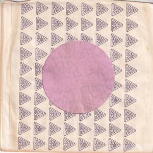 Infinity Records U.S.A. Black Print On White Company Sleeve 1978