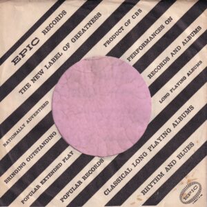 Epic Records U.S.A. No Detachable Corner Inside Glued Company Sleeve 1957 – 1961