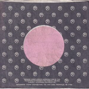 NSD Nationwide Sound Distributors U.S.A. P.O. Box 23262 Nashville TN. 37702 Address White Print On Black Company Sleeve 1976 – 1977