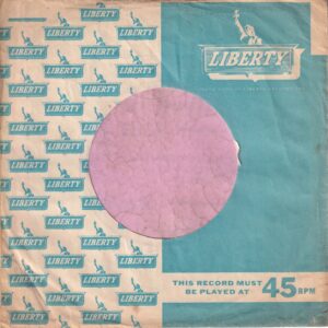 Liberty U.K. Straight Cut Print Error Corrected Industries Company Sleeve 1964 – 1966
