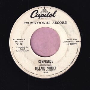 Hillard Street ” Comprende ” Capitol Demo Vg+
