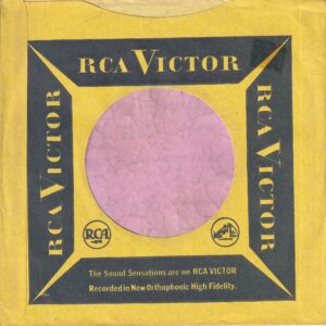 RCA Victor U.S.A.  Blue And Yellow With Wide U Notch Company Sleeve 1960 – 1965 ?